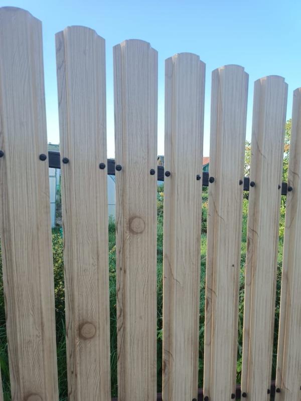 Евроштакетник австрийская плетенка 24м Светлое Дерево двустороннее Printech