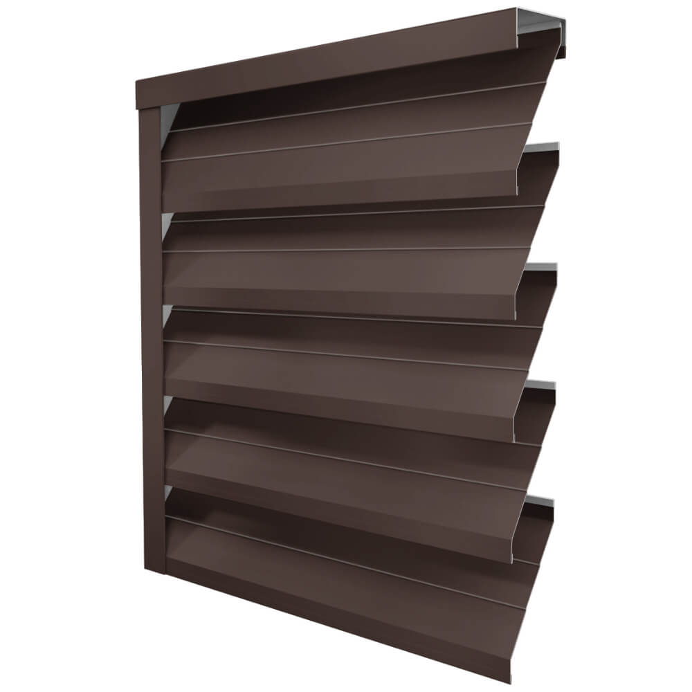 Ламель ЭКО-Z-US усиленная RAL8017 Шоколад полиэстер односторонний