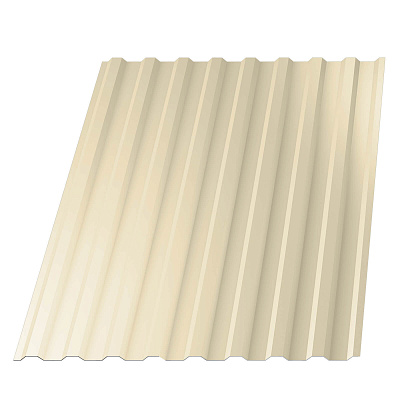 Профнастил НС-20 (МП 20) RAL1015 Слоновая кость 1150(1100)мм 0,45мм