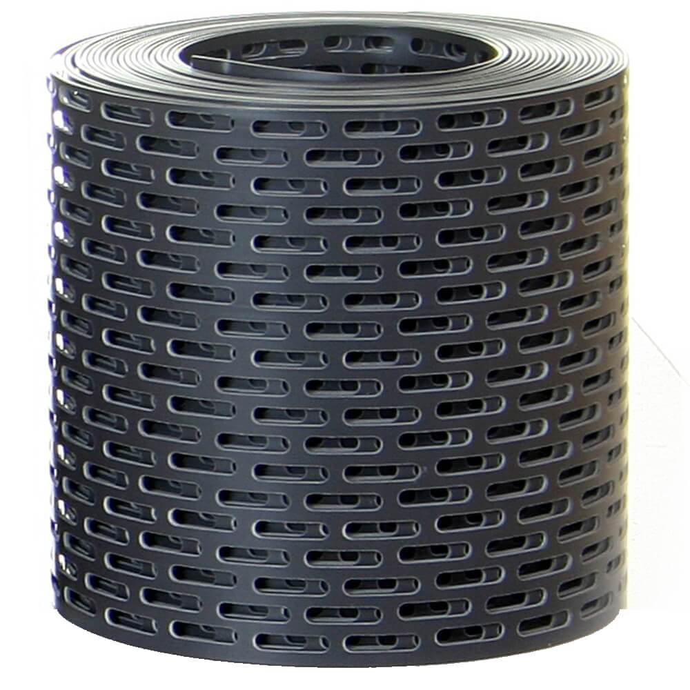 Вентиляционная ПВХ лента карниза СЕРАЯ фото 1