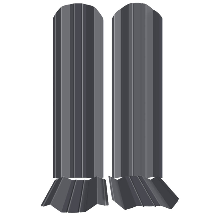 Штакетник ЭКО-М 95мм RAL7024-7024 Серый Графит 2-х сторонний