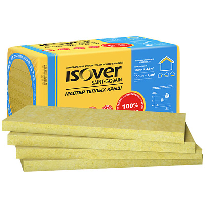 Утеплитель ИЗОВЕР Мастер Теплых Крыш 50х600х1000мм 8шт 4,8м2 0,24м3