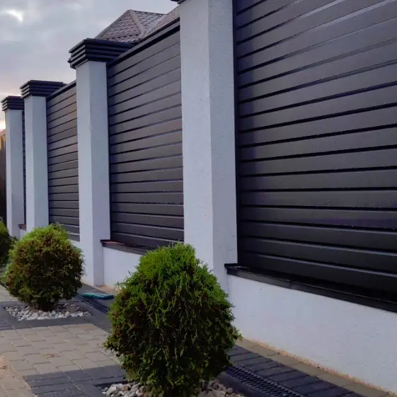 Забор жалюзи Хай-Тек RAL9005 МАТТЕ черный двусторонний матовый