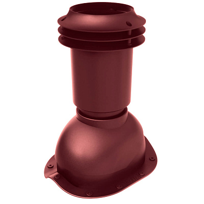 Выход вентиляции канализационный Viotto RAL3005 Красное Вино для кровли из металлочерепицы