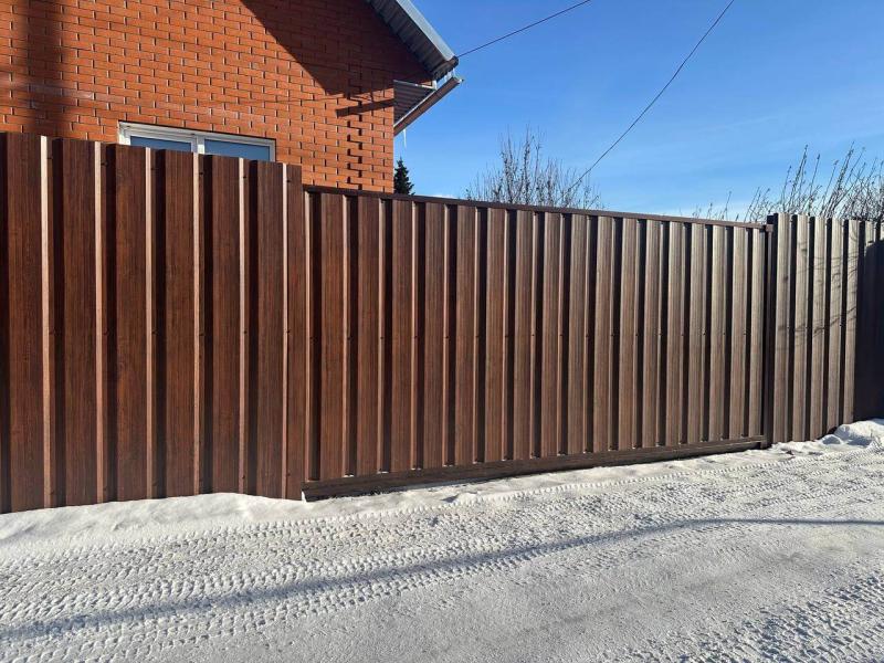 Профнастил НС-21 22м Античное Дерево 3D Принтек