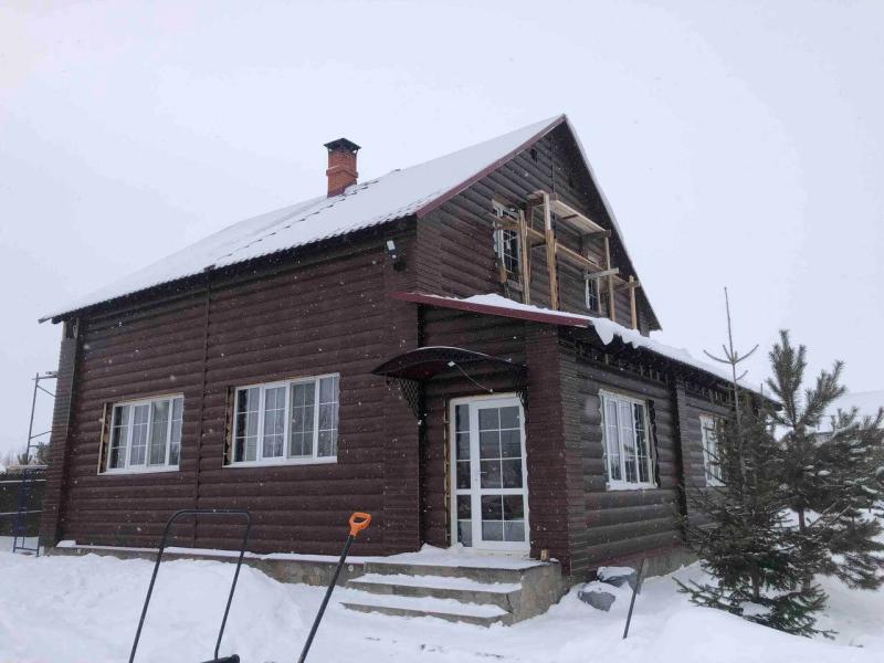 Металлосайдинг Бревно рубленое 4D Античный Дуб SteelArt