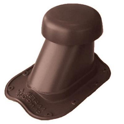 Выход вентиляции универсальный 110/200 металлочерепица Монтеррей (Меркурий) коричневый фото Центр Металлокровли