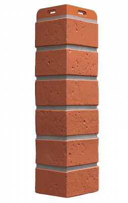 Угол наружный фасадной панели Деке BERG Кирпичный фото Центр Металлокровли