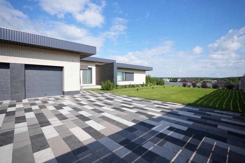 Шаговая плита STONE Черный Сланец, Серая Галька, Графитовый Серый 