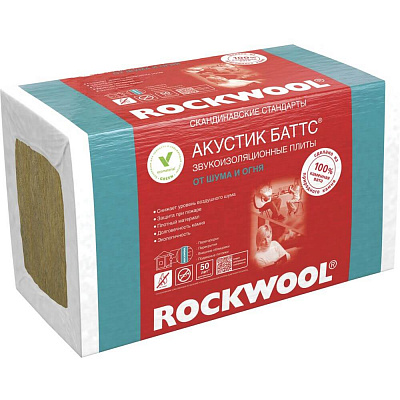 Акустик Баттс Rockwool Ультратонкий (1000*600*27) 12п/0,194м3/7,2м2 (14 уп/п) фото Центр Металлокровли
