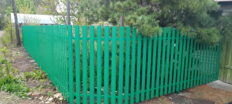 Забор 18пм из евроштакетника для палисадника