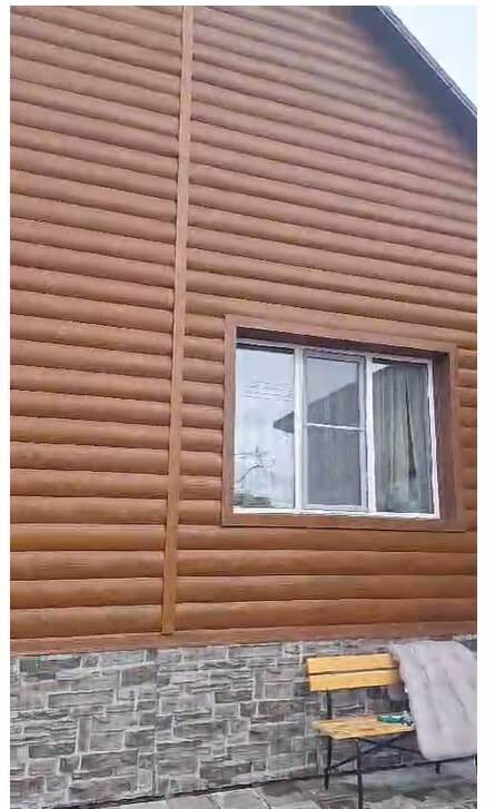 Металлосайдинг Блок-Хаус Кедр 3D SteelArt