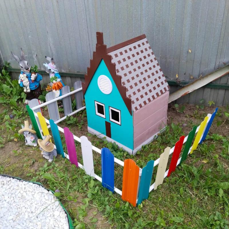 Евроштакетник "Нарядный палисадник" полиэстер