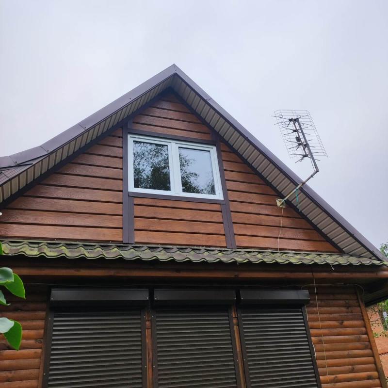 Металлосайдинг ЕВРО-БРУС 8м2 Кедр Темный SteelArt