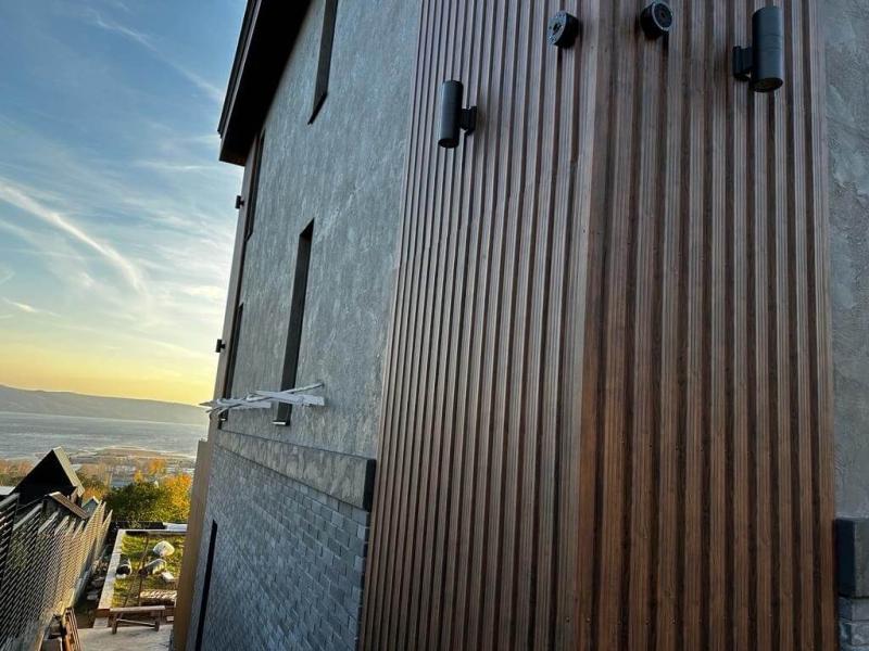 Евроштакетник п-образный широкий Каштан Printech