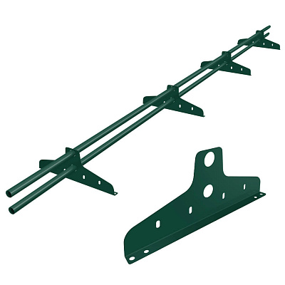 Снегозадержатель BORGE NewLine D-25мм 3 метра 4 опоры RAL6005 Зеленый мох