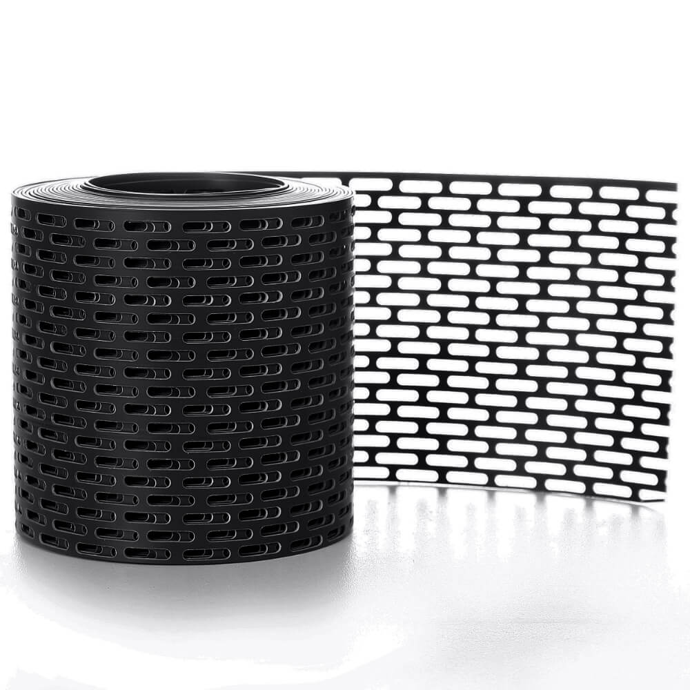 Вентиляционная ПВХ лента карниза ЧЕРНАЯ фото 2