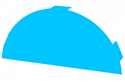 Заглушка для конька круглого Сапфир Сине-Голубой конька круглого фото Центр Металлокровли