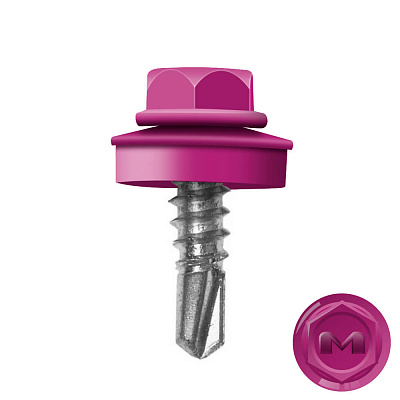 Саморез кровельный DAXMER по металлу RAL4006 Пурпурный 5,5 19мм