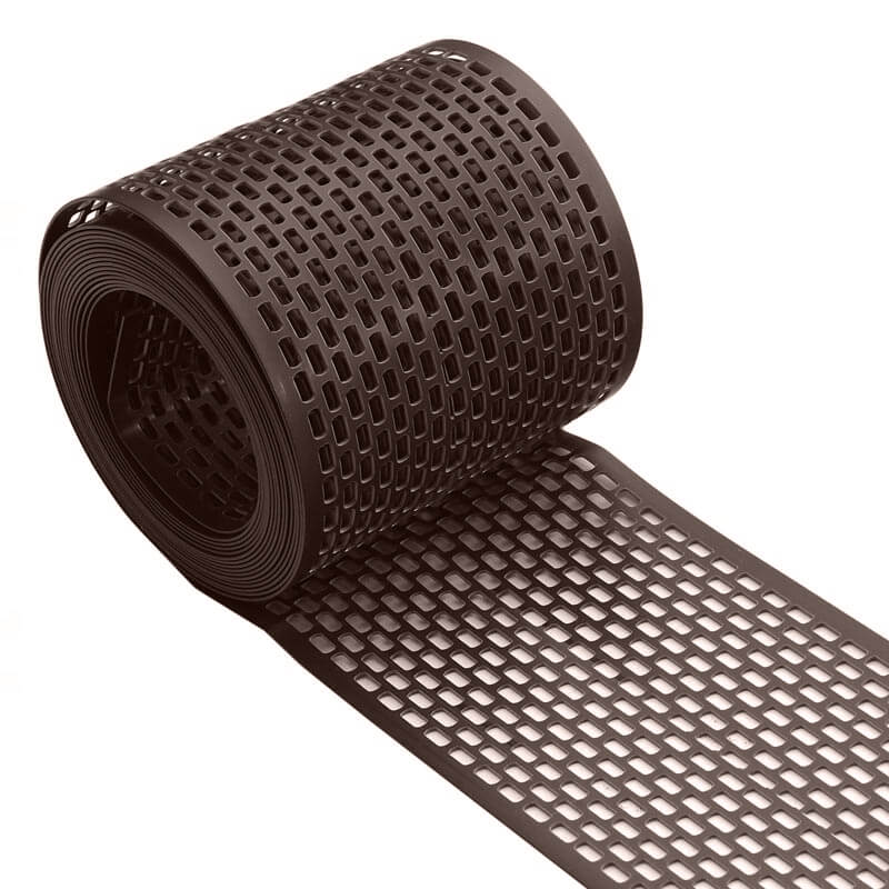 Сетка карнизная ПВХ коричневая для вентиляции карниза кровли