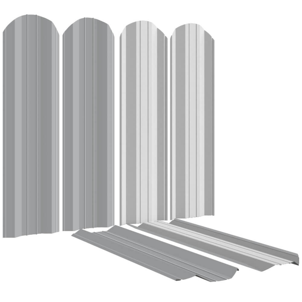 Штакетник (евроштакетник) ЭКО-М 95мм RAL7004 Серый для забора