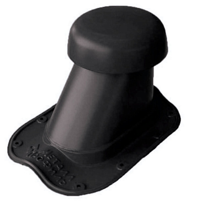 Выход вентиляции кровли универсальный D110-200 для металлочерепицы Монтеррей Черный