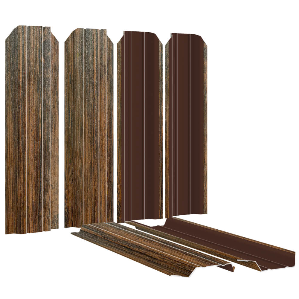 Штакетник (евроштакетник) Узкий Античное Дерево 3D Принтек односторонний