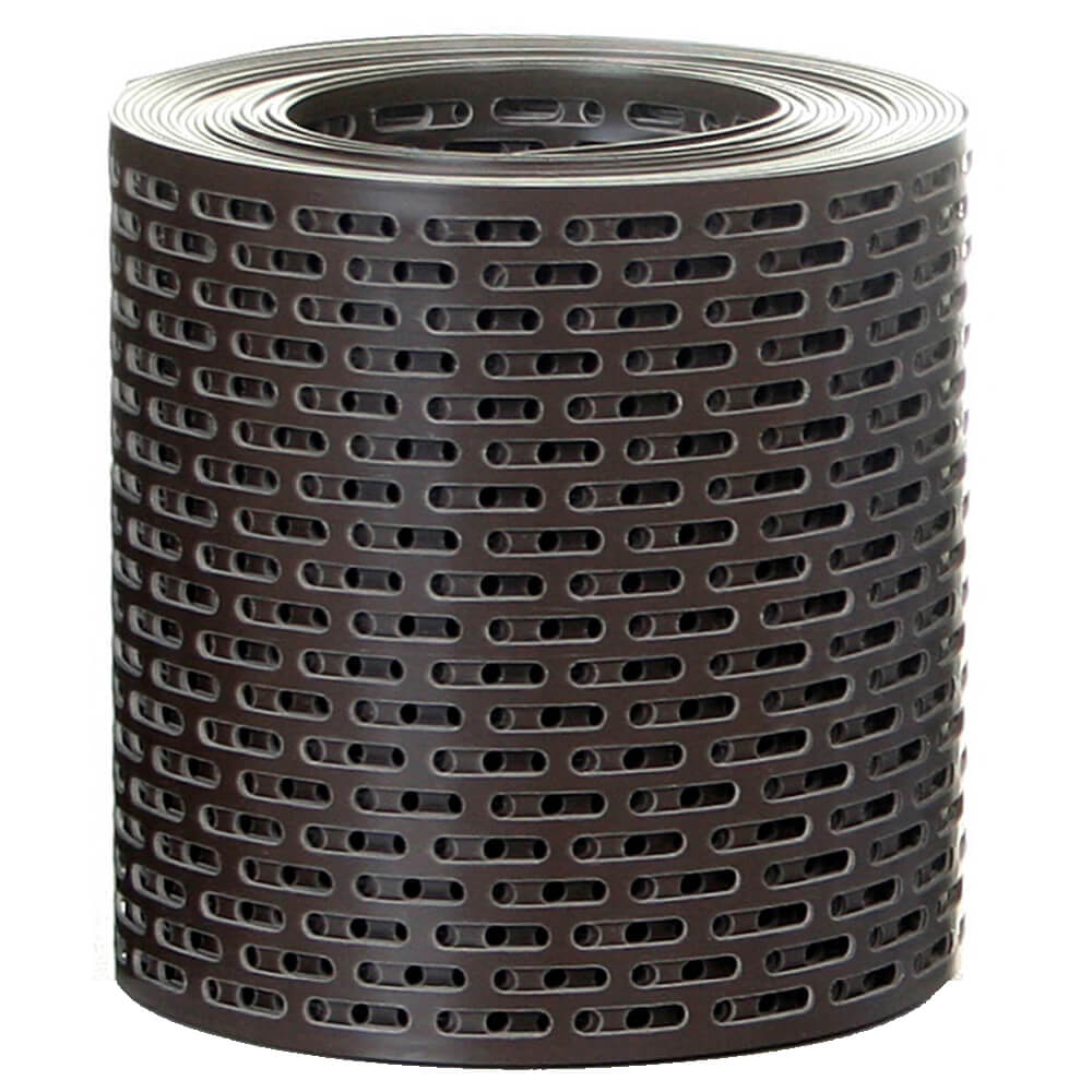 Вентиляционная ПВХ лента карниза КОРИЧНЕВАЯ фото 1