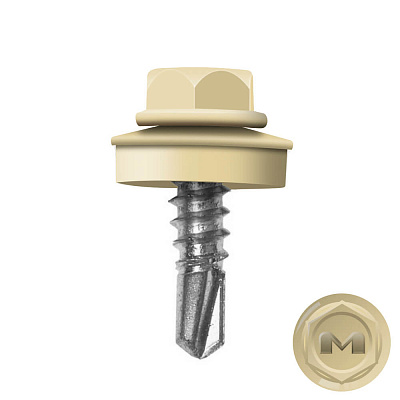 Саморез кровельный DAXMER по металлу RAL1014 Бежевый 5,5 19мм