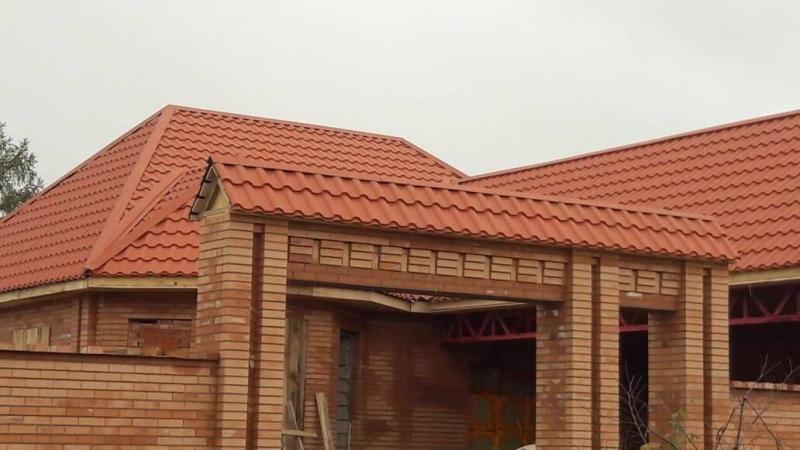 Металлочерепица Арарат 540м2 на кровле крыши