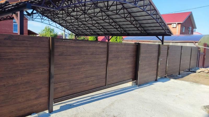 Металлопланкен  52м Каштан 2-х сторонний Printech