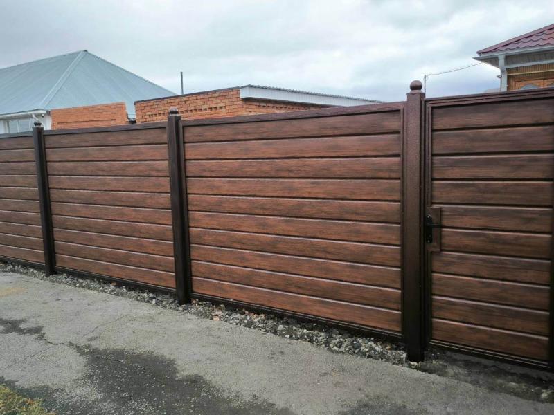 Металлосайдинг ЕВРО-БРУС 46м Античное Дерево Принтек