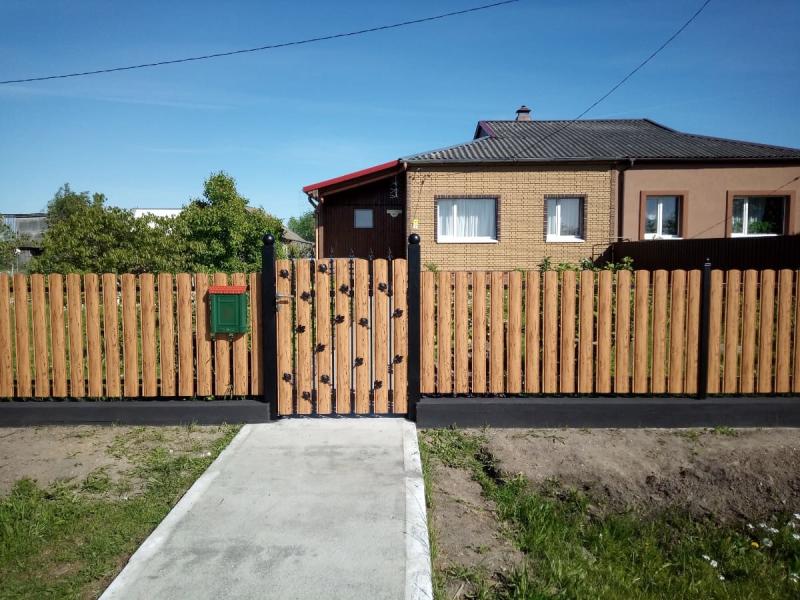 Евроштакетник фигурный 22м Кипарис Printech