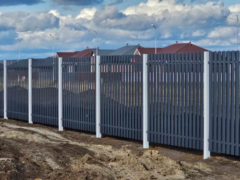 Евроштакетник полукруглый 234м RAL7024/7024 Серый Графит двусторонний Полиэстер