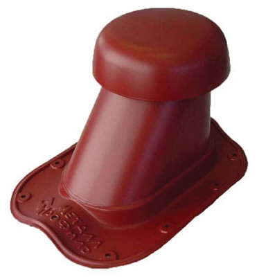 Выход вентиляции универсальный 110/200 металлочерепица Монтеррей (Меркурий) красный фото Центр Металлокровли