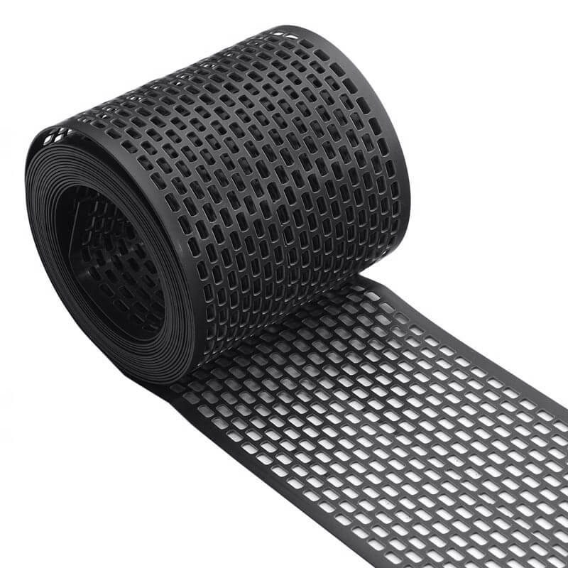 Сетка карнизная ПВХ черная для вентиляции карниза кровли