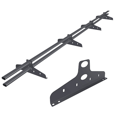 Снегозадержатель BORGE NewLine 40х20мм 3 метра 4 опоры RAL7024 Серый графит