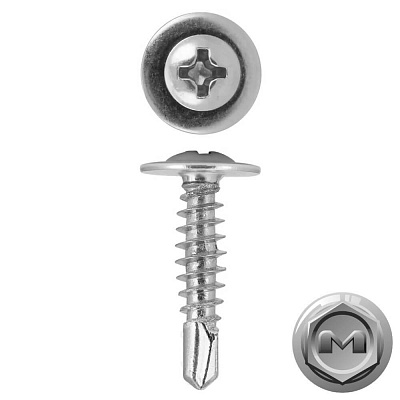 Caморез ПШС по металлу 4,2х16 Оцинкованный прессшайба сверло