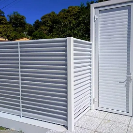 Забор жалюзи ХайТек RAL9003 Белый двусторонний