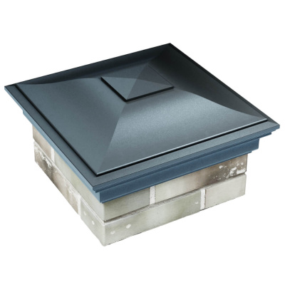 Колпак на столб забора MONBLAN Темно-Серый 1,5х1,5 кирпича размер под посадку 385х385мм фото 3