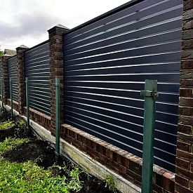 Забор жалюзи Хай-Тек RAL7024 МАТТЕ Серый Графит двусторонний матовый